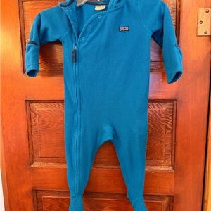 Patagonia Teal Blue Kids One Piece Footie